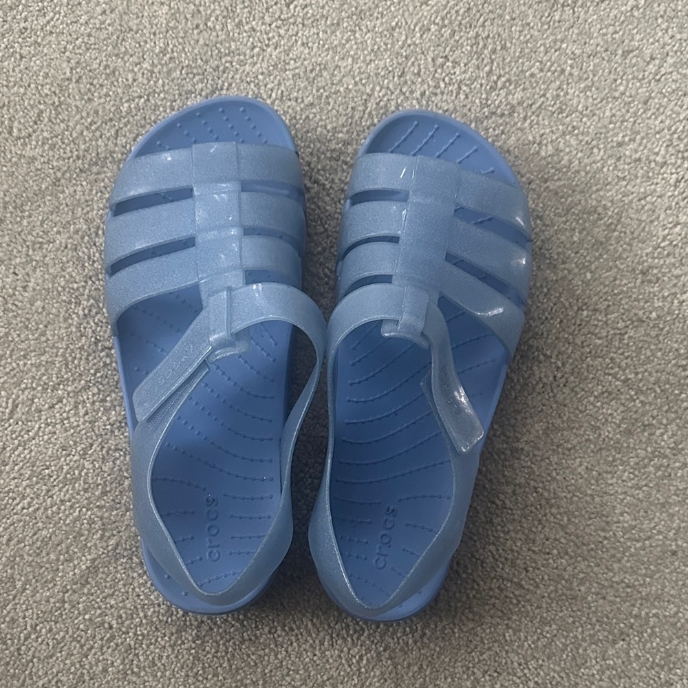 Girls CROCS Light Blue Strappy Sandals